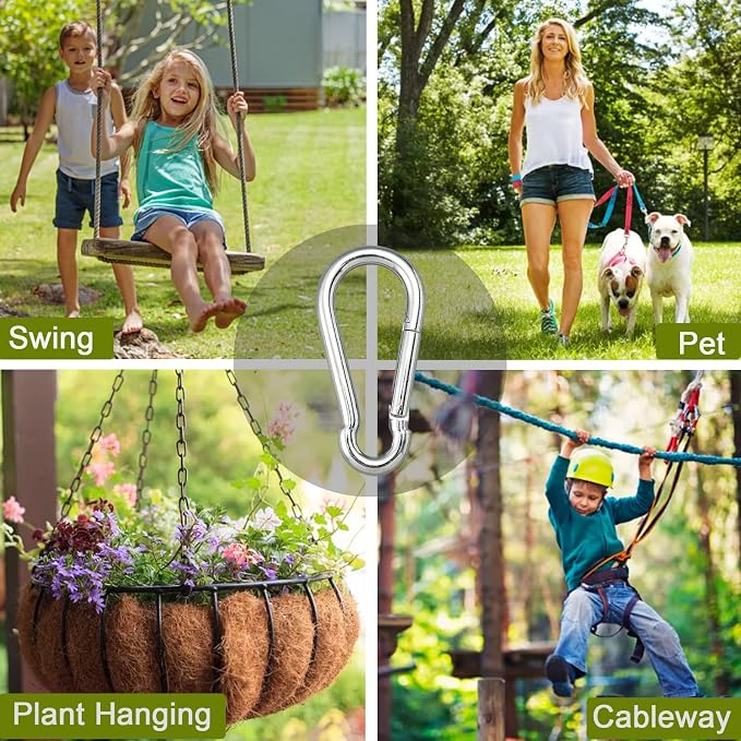 Carabiner Clip, Spring Snap Hook, Locking Carabiners Clips - Image 6