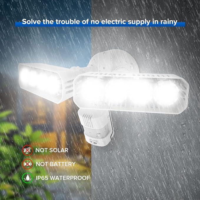 SANSI 7000LM Brightness Motion Sensor Outdoor Light, Dusk to Dawn LED Flood - Image 8