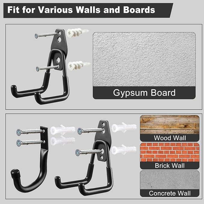 LANDNEOO Garage Hooks, Heavy Wall Mount Duty Hooks - Image 5