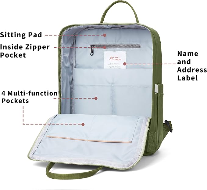 KALIDI Casual Laptop Backpack 15 Inches Classic Camping Rucksack Travel Outdoor - Image 5