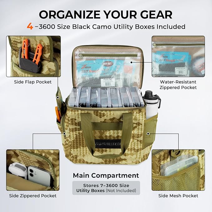KastKing BaitSpace Fishing Tackle Bag - Image 4