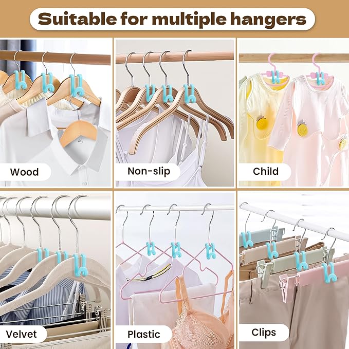 Mlici Hangers Hooks Space Saver, 60 Pack Clothes Connector Hooks, Clothes - Image 4