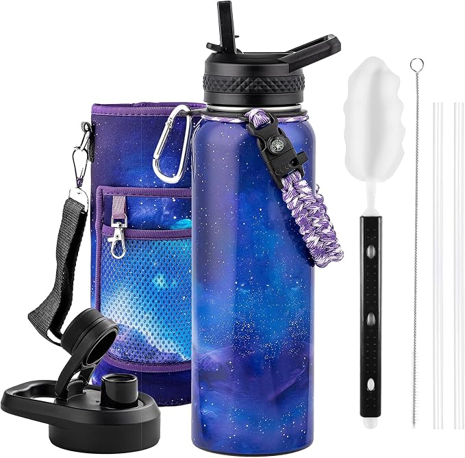 RAYMYLO Insulated Water Bottle 40 oz, Triple Wall Vacuum Stainless Steel by RAYMYLO