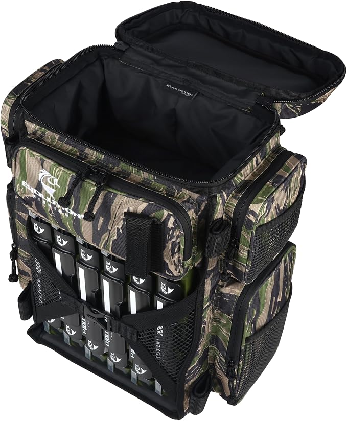 Evolution Fishing Drift Series Tackle Backpack, Outdoor Rucksack w/ 6 Fishing - Image 6