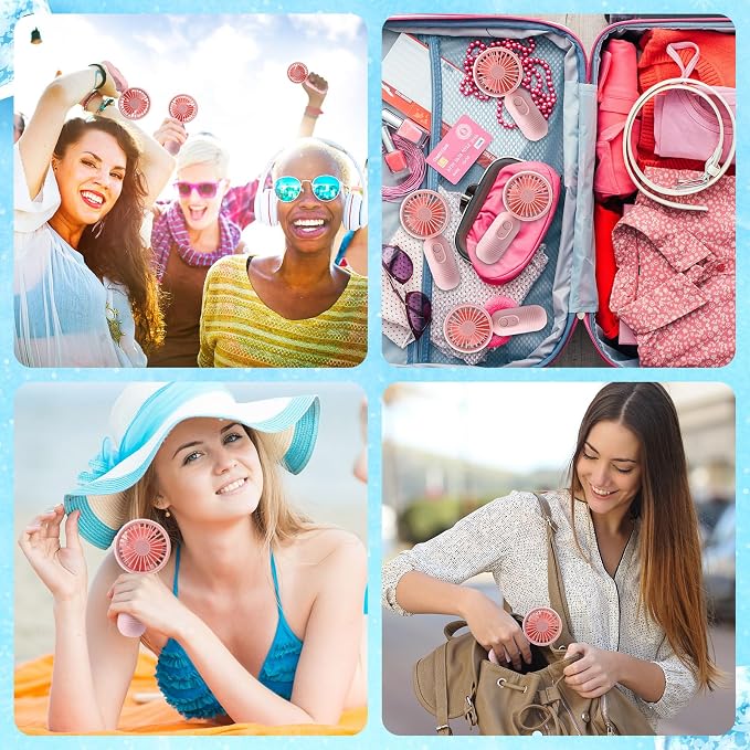 Rossesay 1 Pcs Mini Portable Fan Bulk Cute Handheld Lightweight Small Little - Image 5