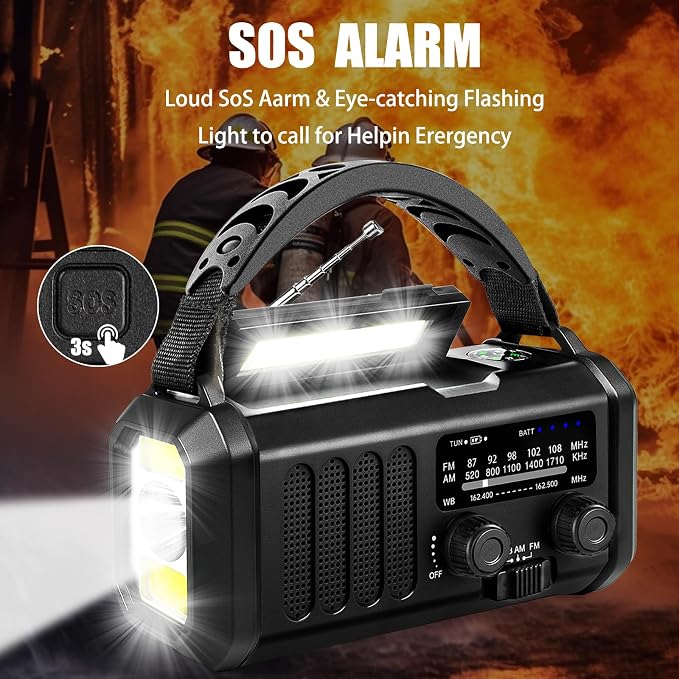 Emergency Weather Radio 20000mAh NOAA/AM/FM - Image 5