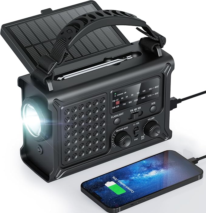 Raynic NOAA Weather Radio 12000mAh, Emergency Weather Radio by Raynic