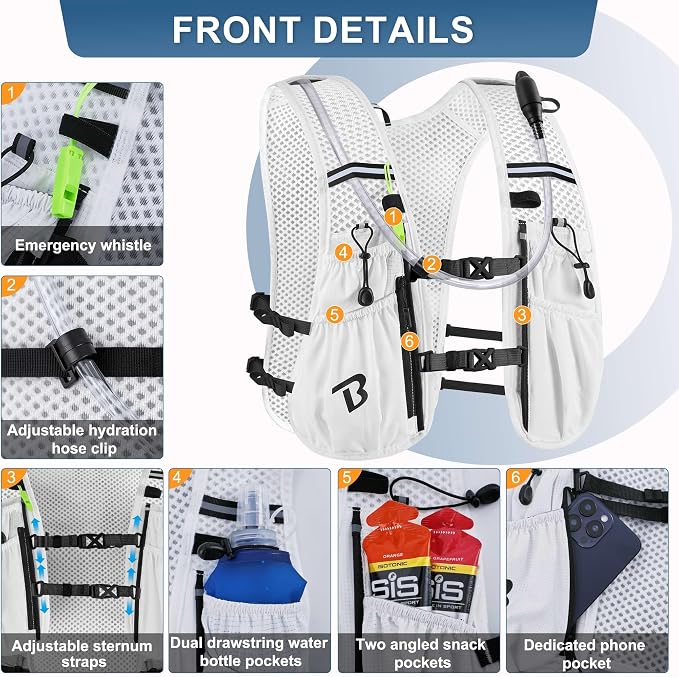 BECOJADDE Running Vest Hydration Backpack - Image 2