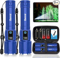Rechargeable Tactical Flashlights 2000 High Lumens - 5000mAh Super Bright LED by Banral