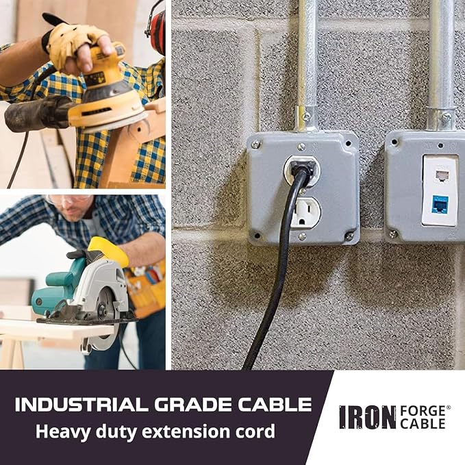 Iron Forge Cable 25 ft Lighted Outdoor Extension Cord - Image 7