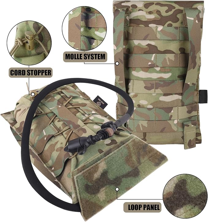 PETAC GEAR 1.5L / 3L Tactical Hydration Pack，Molle Carrier Pouch - Image 4