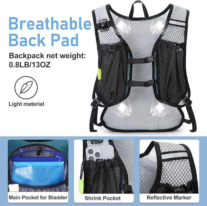 Lightweight Hydration Backpack, Running Backpack - Image 3