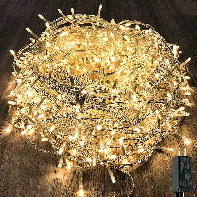 115FT 300LED Warm White Christmas String Fairy Lights Indoor/Outdoor, Waterproof by KAQ