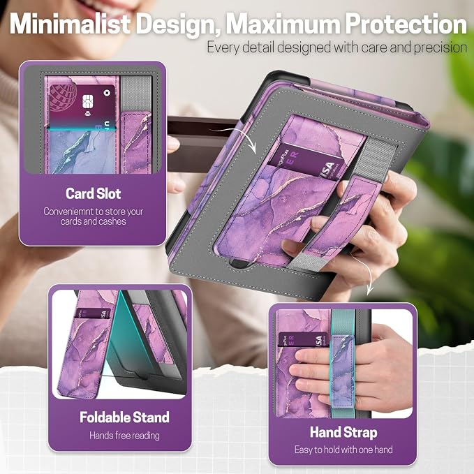 TNP Stand Case with Strap for Kindle Paperwhite 12th Gen 2024 / Kindle - Image 3