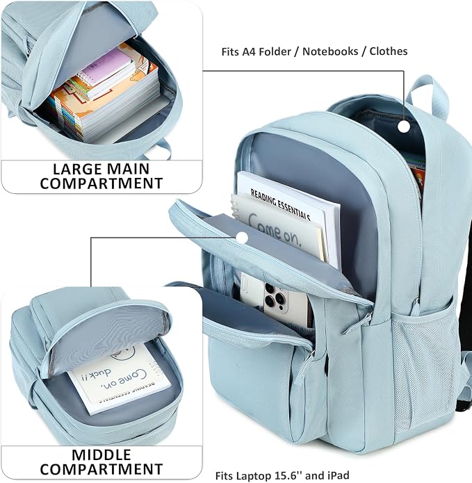 abshoo Classical Basic Travel Backpack - Image 2
