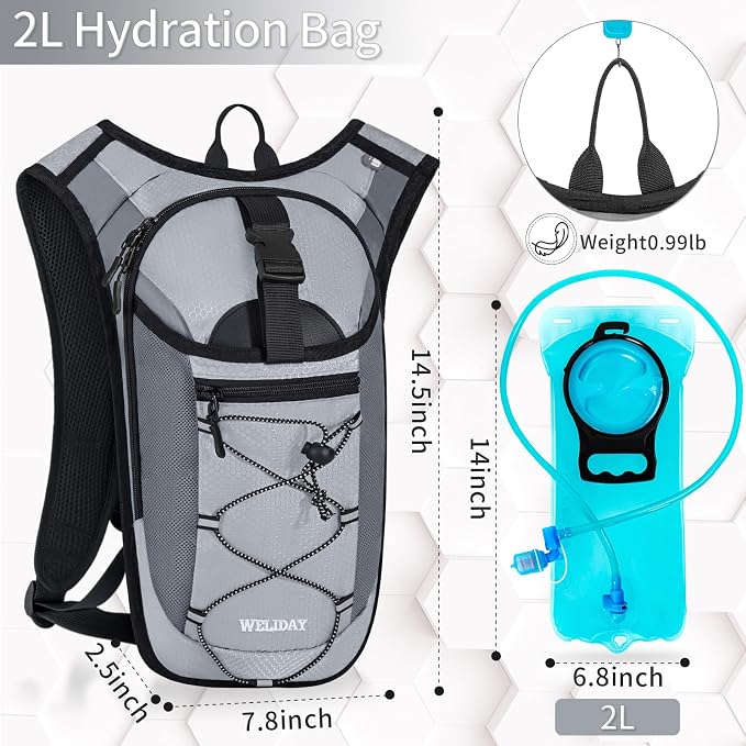 Hydration Backpack with Leak Proof Water Bladder, Lightweight Hydro Water - Image 2