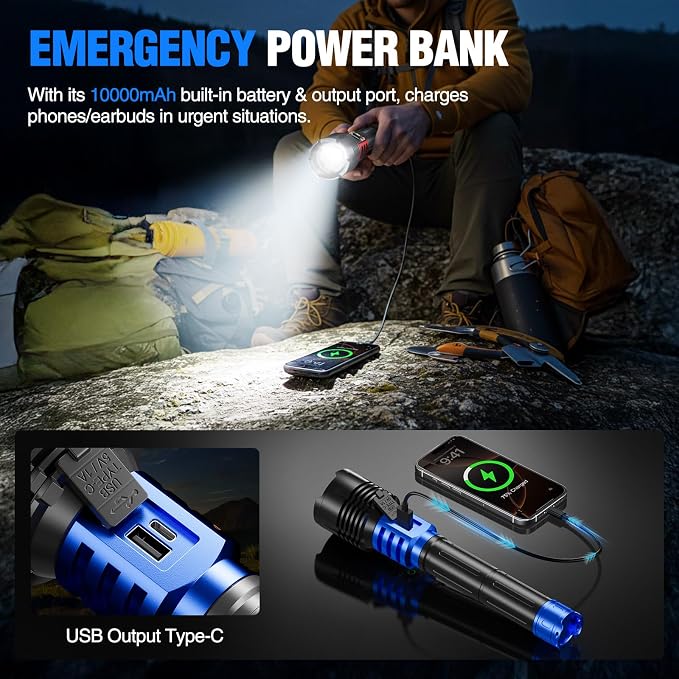 WdtPro Rechargeable LED Flashlights High Lumens, Super Bright 90000LM - Image 7
