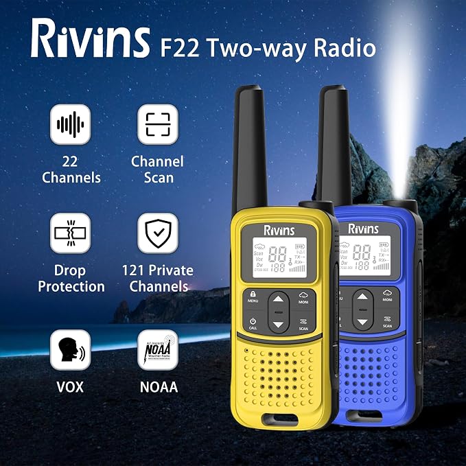 Radios Walkie Talkies Long Range: Rivins F22 Rechargeable Walkie Talkies - Image 2