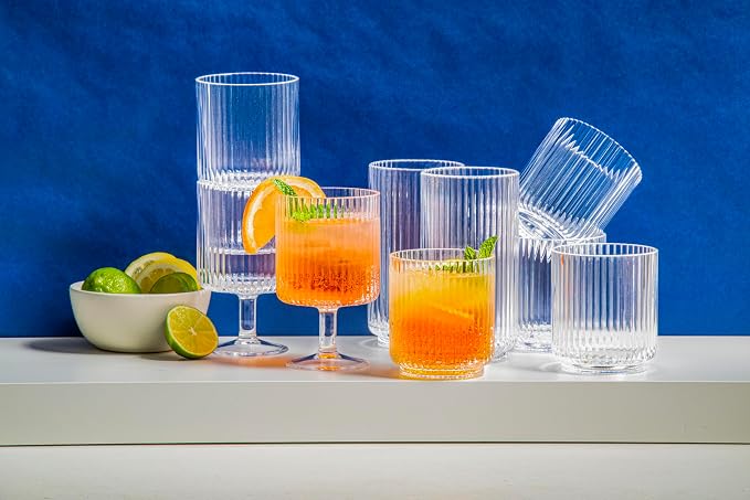 Abode Homewares Mesa 22 oz Durable Acrylic Jumbo Drinking Glasses, - Image 6