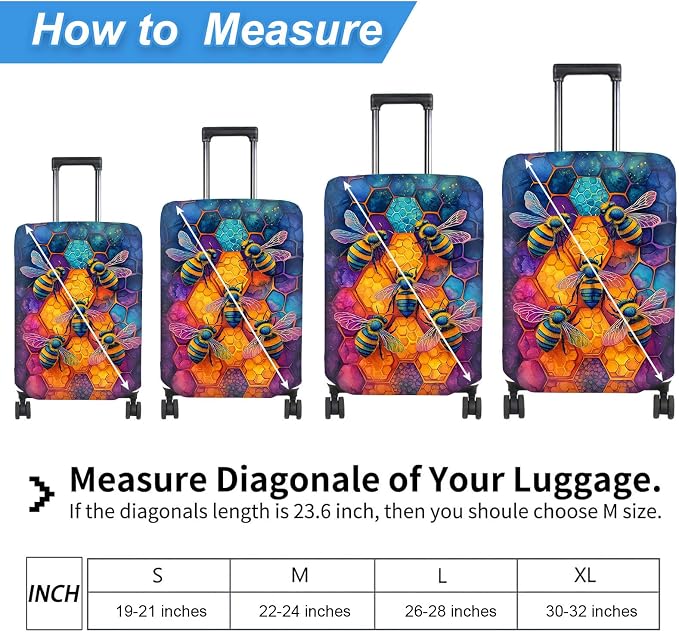 Luggage Cover Protector for 30-32 Inch Suitcases, TSA Approved Elastic Travel - Image 2