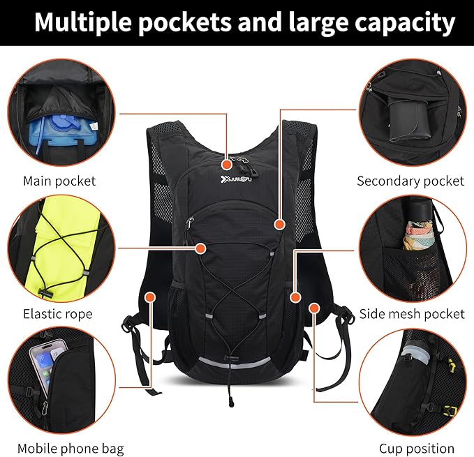 DOJUNS Hiking Backpack Lightweight Travel Backpack 20L Waterproof Hiking - Image 3