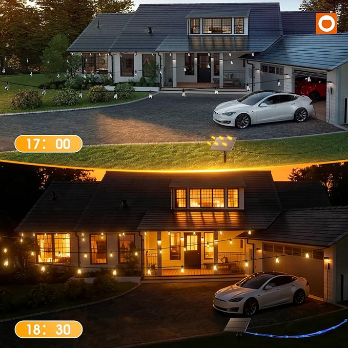addlon 54FT Solar String Lights Outdoor Waterproof - Image 5