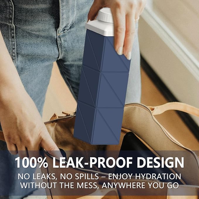 BEAUTAIL Collapsible Water Bottles 24.3oz, Foldable Travel Water Bottle - Image 4