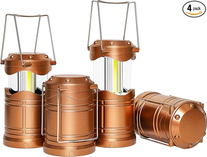 Lichamp LED Camping Lantern, 4 Pack Battery Powered Flashlight by Lichamp