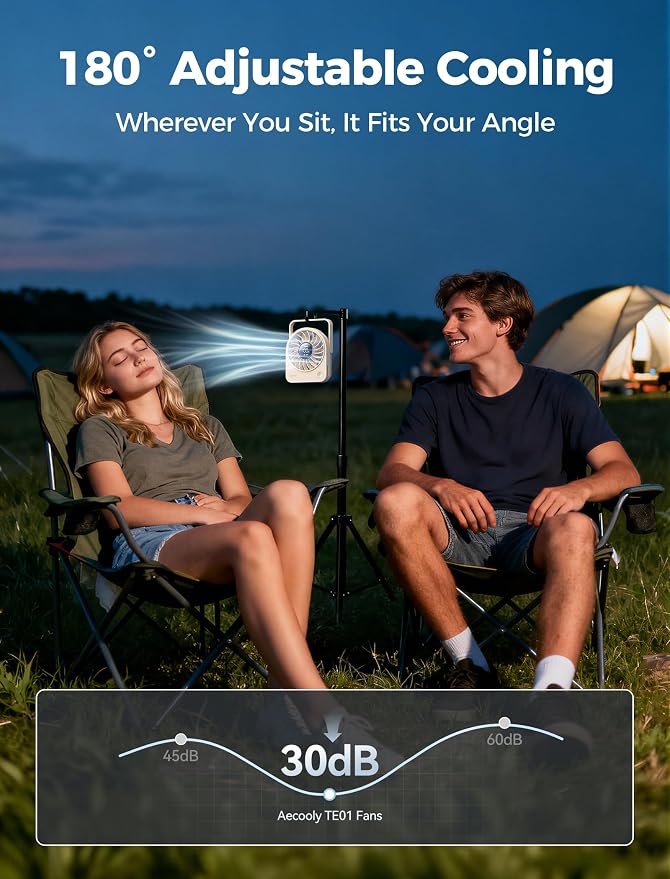 Aecooly Mini Portable Fan, Small Enough to Hold USB Desk Fan, 4 Speeds Quiet - Image 8