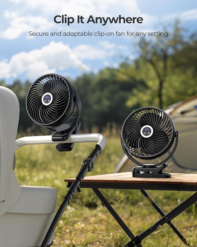 Koonie 10000mAh Portable Clip on Fan - Image 5