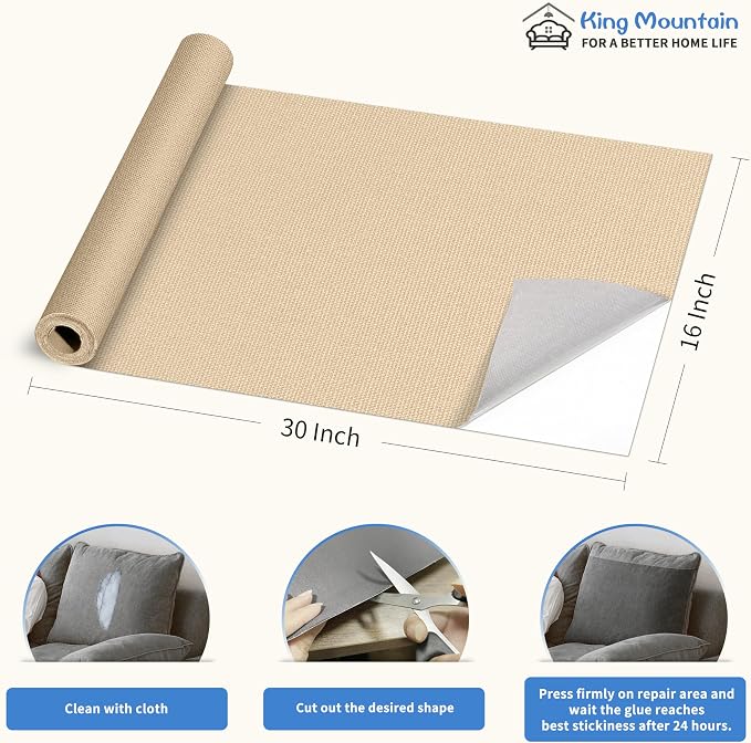 KING MOUNTAIN Canvas Repair Patch 16×30 Inch Self-Adhesive Waterproof Fabric - Image 4