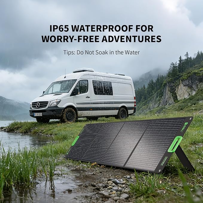 EBL 200W Portable Solar Panel for Power Station, Foldable Solar Charger w/ 4 - Image 7