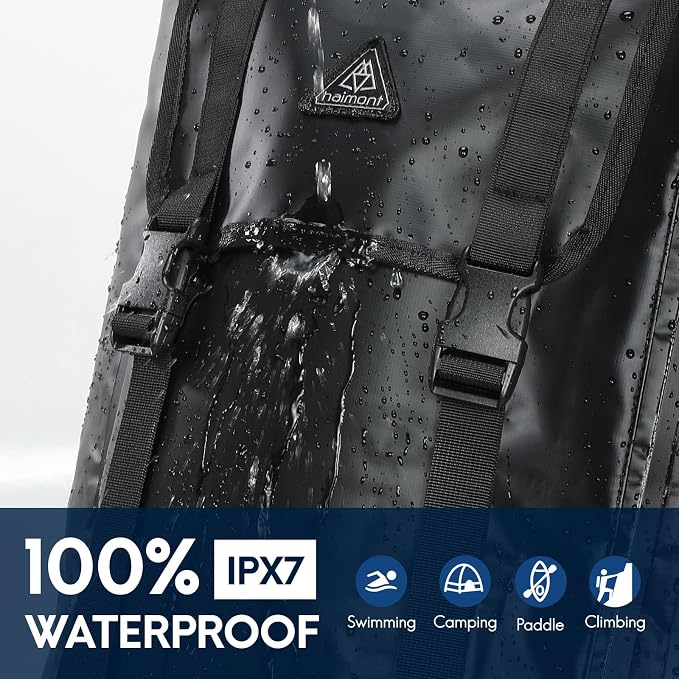 Haimont Large Waterproof Dry Backpack IPX7 Roll-top Dry Marine Dry Bag - Image 2