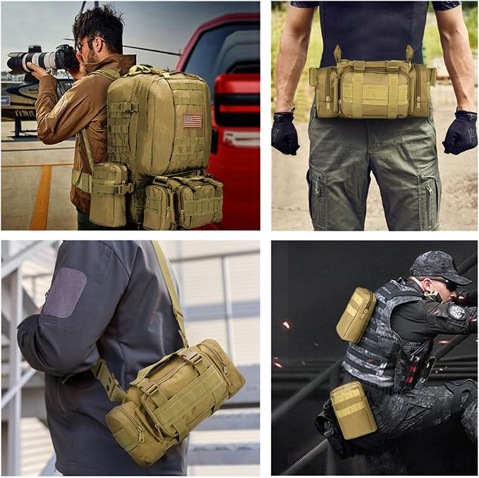 CVLIFE Tactical Backpack Military Army Rucksack 60L Large Assault Pack - Image 5