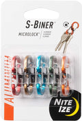 Nite Ize S-Biner MicroLock Aluminum, Locking Keychain Carabiner, 5 Pack by Nite+Ize