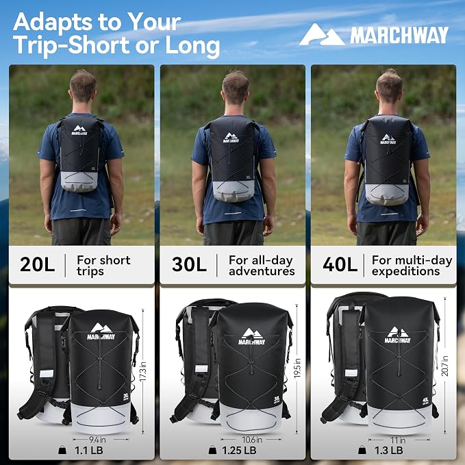 MARCHWAY Floating Roll Top Dry Bag, Flexible Lightweight TPU Waterproof - Image 6
