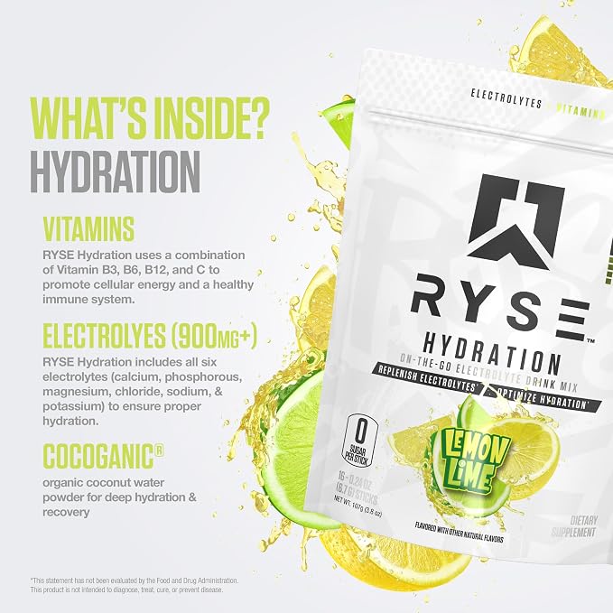 RYSE Hydration Electrolyte Powder Drink Mix Packets - Image 4