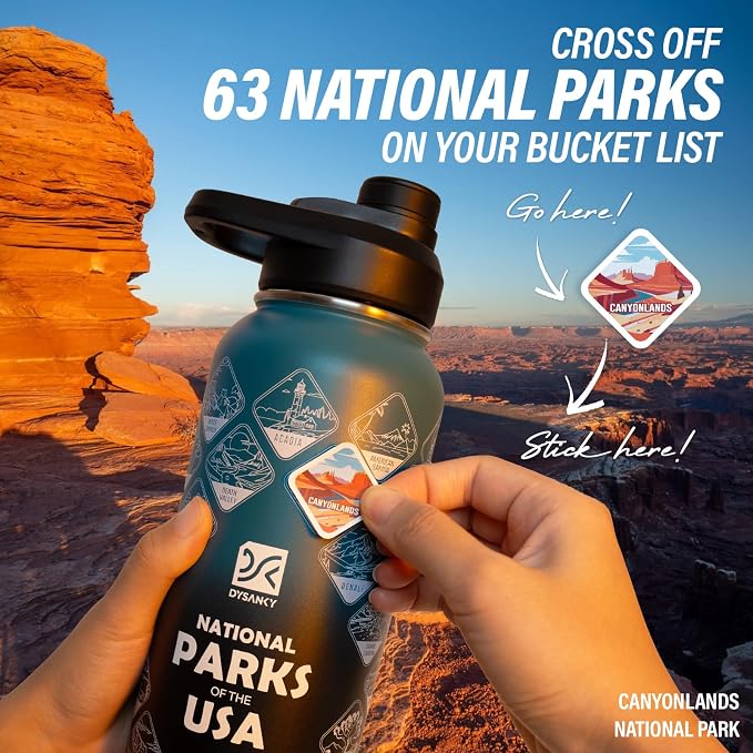 DYSANKY National Parks Water Bottle – 40 oz Insulated Stainless Steel Bottle - Image 3