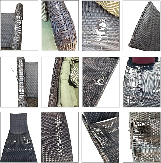 120 Ft Wicker Repair Kit, Plastic Wicker Repair Supplies, Gradient Dark Brown - Image 10