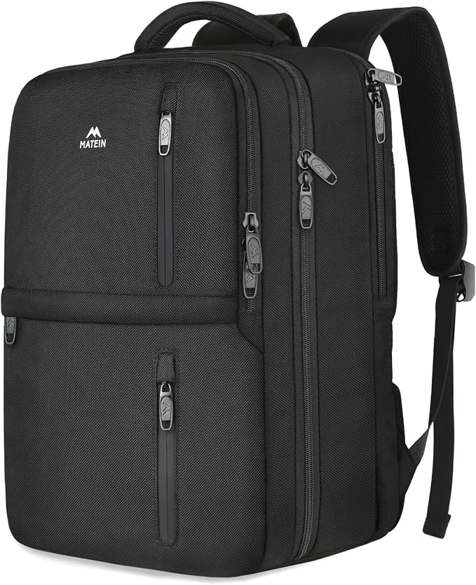 MATEIN Travel Laptop Backpack, Flight Approved Carry on Backpack Shoe by MATEIN