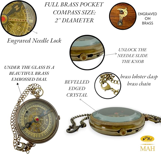 Brass Compass Gift to My Son Never Forget I Love You, Sentimental Keepsake from - Image 5