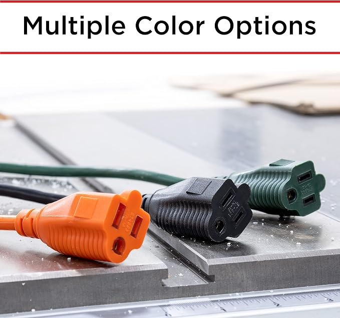 UltraPro Outdoor Extension Cord, 15 Ft, Heavy Duty 3 Prong Extension Cord - Image 5