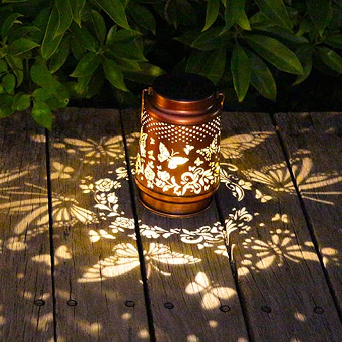 2 Pack Solar Butterfly Lanterns Outdoor Hanging Decor Lantern, Waterproof - Image 2
