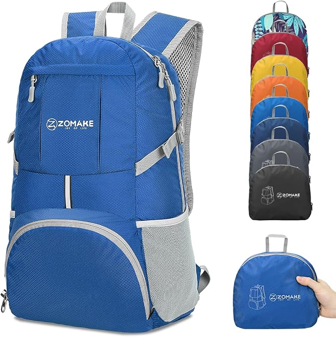 ZOMAKE Lightweight Packable Backpack 35L, Light Foldable Backpacks Water by ZOMAKE