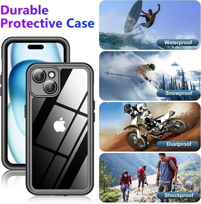 2025 New Designed for iPhone 15 Case Waterproof, Full Phone Case 6.1" - Image 6