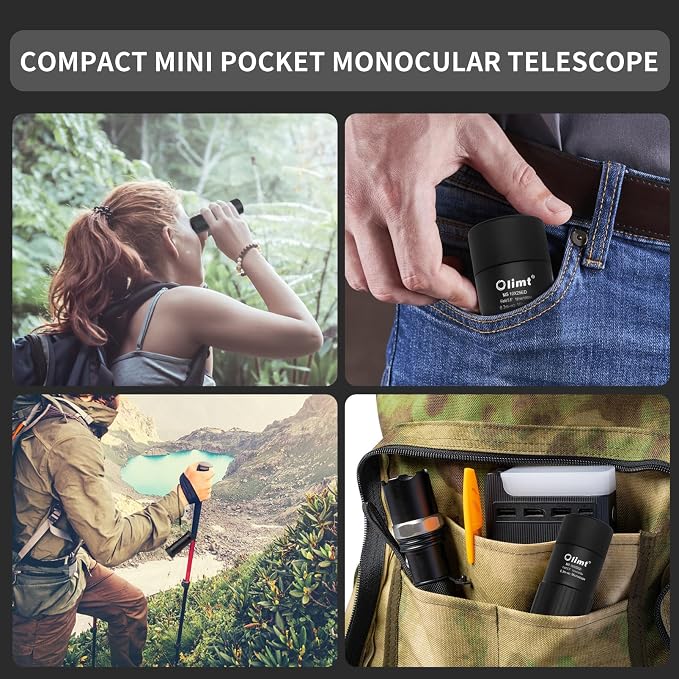 10x25 Monocular Telescope, Compact Mini Pocket Size Waterproof Fogproof - Image 4
