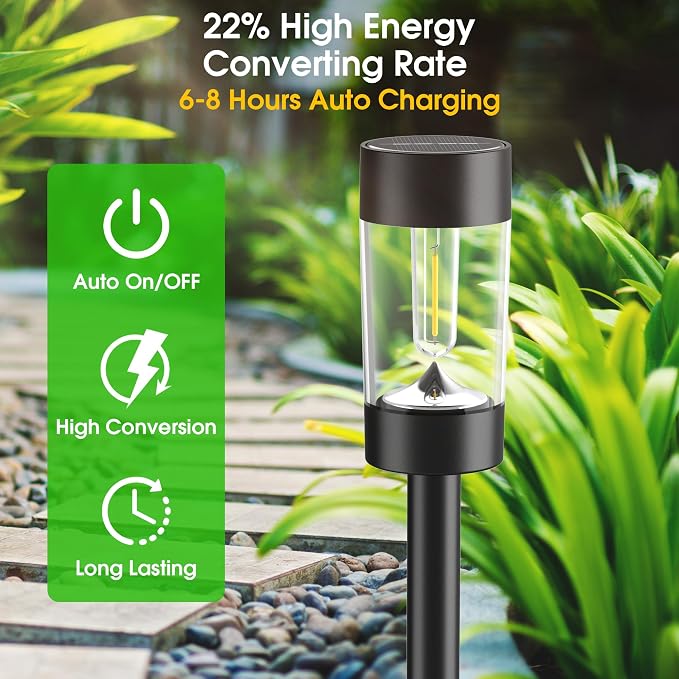 Eyrosa Solar Lights Outdoor, 12 Pack Waterproof Solar Landscape Lighting - Image 3