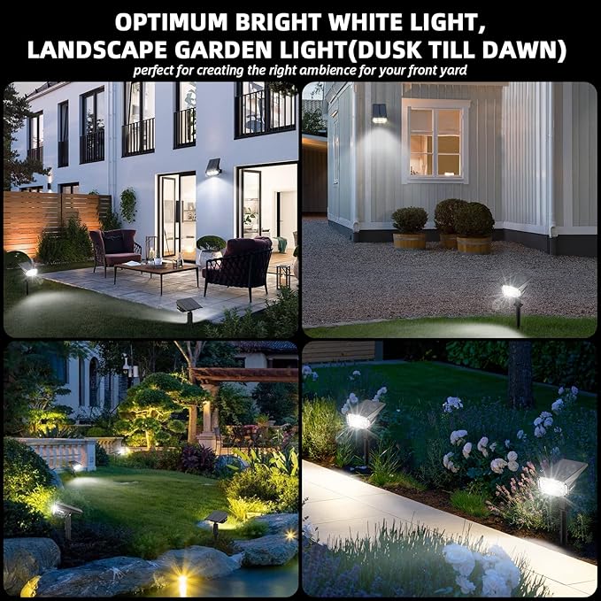 LEREKAM Solar Lights Outdoor Waterproof Landscape Lights, 40 LEDs Solar Spot - Image 7