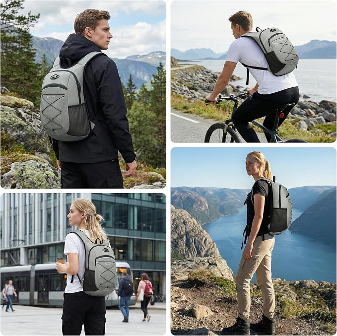 Ultra-Light Soft Daypack 15L/20L, Cushioned Breathable Back Panel Backpack - Image 6
