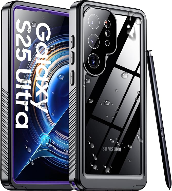Temdan Designed for Samsung Galaxy S25 Ultra Case Waterproof, Built-in Lens & by Temdan